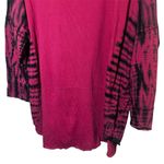 We The Free Women's M Red Tie-Dye 3/4 Sleeve Scoop Neck Blouse Photo 2
