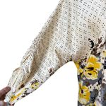 Anthropologie MEADOW RUE Plena Peppered Polka Dot Floral Yellow Shift Dress Size 10 Photo 10