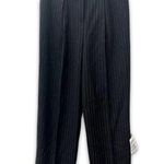 Topshop Trousers Pinstriped High Rise Button Fly Pleated Charcoal Gray W 4 NWT Photo 0