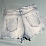 REWASH  The Wedge Super High Rose Frayed Jean Shorts Photo 3