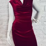 Ronni Nicole red velvet turtleneck sheath dress, 12 Photo 8