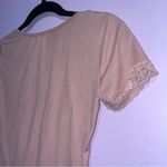 Wild Love Pink Lace Trim Ribbed Y2K Top Women Size S Babydoll Tee 90s Coquette Photo 5