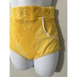 Seea High Waist Surf Bottoms Yellow Textured Floral NWOT Size M Size M Photo 1