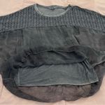 H Trend Made in Italy grey silk 3/4 sleeves blouse, size L boatneck lace lined Gray Size L Photo 8