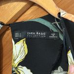 ZARA  kimono black floral vneck open back jumpsuit NWT Photo 7