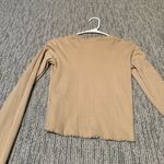 Something Navy  Cropped Long Sleeve Shirt Photo 4
