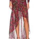 Majorelle Giana Maxi Skirt Winter Berry Asymmetrical Floral Womens Size XXS Photo 0