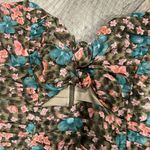 ASTR The Label NWT Green Floral Ibiza Floral Ruched Cutout Mini Dress Size S Photo 5