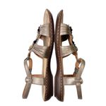 Clarks  Artisan‎ Embellished Sandals Strappy Gold Leather Size 8M Photo 3