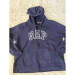 Gap Vintage  XXL Full Zip Hoodie Sweatshirt Blue Spell Out Logo Casual Activewear Photo 1