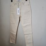 Thakoon Classic Cropped Jean Denim Ecru Cream Neutral Solid Casual Staple Cute Silver Size 2 Photo 2