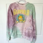 Tie Dye Garfield the Cat crewneck sweatshirt LARGE Photo 0