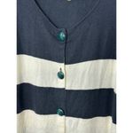 Isabella Sinclair Black & White Stripe Cardigan Chunky Buttons Women's Large Photo 8
