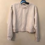 ZARA Cream Cropped Sweatshirt Photo 0