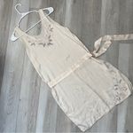 Vintage Silk Dress embroidered floral mini womens Pink (medium) lingerie lounge Photo 0
