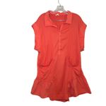 Daily Practice by Anthropologie Short Sleeve Tango Dress Coral Collared Size L Orange Size L Photo 1