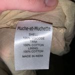 Muche Et Muchette cream smocked neck O/S boho flowy off shoulder dress White Photo 3