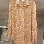 Camila Coelho ππ Myla Shirtdress Coverup ~ Brown Zebra Small Photo 6