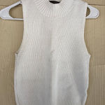 Anthropologie Maxine Mock Neck Sweater Vest - Cream/White Photo 0