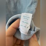 Marine layer ‎ XS Mariah Short Sleeve Collar Button Down Chambray Color block Photo 3