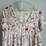 Misslook dress size M floral, baby doll‎ cottage core mini dress white red Size M Photo 2
