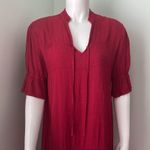 Lacausa Anthropologie,  red ruffle dress size small Photo 2