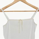 NWT DÔEN Ligea Pointelle Organic Cotton Cami Square Neck Tank | Sz Medium | Salt White Photo 6
