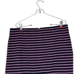 Talbots  Women Shirt Striped Pockets Stretch A Line Mini Pencil Back Zip Short 10 Photo 6