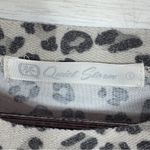 Quiet Storm  Leopard Print Knit Short‎ Sleeve T Shirt Beige Black Small Photo 9