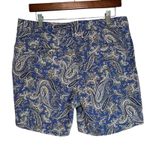 Talbots  Women's Size 12 Blue Paisley Print Shorts Cotton Photo 7