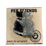 Pet Friends cat pin new Gray Photo 1