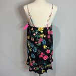 Betsey Johnson Black Floral Slip Dress Size L NWT Photo 2