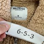 Hollister Sweater Womens Medium Tan Fleece Half Zip Pullover Cozy Faux Fur Photo 3