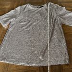 NWOT Tulle Silver Sequin Short Sleeve Tee Photo 6