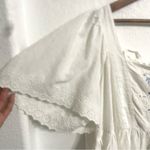 Old Navy NWT  Womens Shirt Blouse White Floral Embroidered Babydoll Size 3X Photo 4