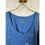 Lucky Brand Blue Embroidered Short Sleeve T-Shirt - Size - 2X Photo 3