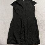 Tory Burch Black Textured Fitted Bodycon Classic Work Dress Size Medium EUC Photo 3