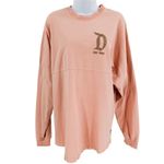 Disneyland Long Sleeve Spirit Jersey Oversized T-Shirt Peach Pink Gold Glitter Photo 15
