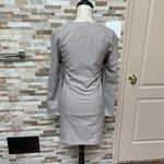 ZARA  Mini Shift Dress Brown Plaid Long Sleeve Square Neck Business Casual Sz M Photo 5