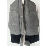 Gap • Black Grey Herringbone Puffer Vest Photo 0