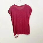 IRO  Scoop Neck Distressed Linen‎ Tee in brick Photo 1
