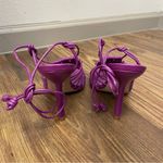 Schutz NEW  Adin Leather Lace Up Heel Sandals‎ Size 8B Photo 2