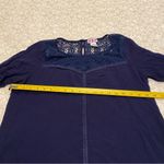 Trixxi  Women’s Blue Lace 3/4 Sleeve Blouse Size XL Photo 4