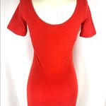 Forever 21 Orange Comfy Casual Bodycon Dress Size Medium Photo 2