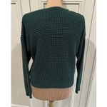 FB Sister Knitwear Green Chunky Knit Varsity Sweater Crop Size XS Photo 2