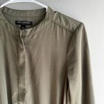 Banana Republic  Wrap Midi Dress Womens Size 2 Olive Green Tie Waist Photo 2