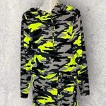 Roma Concepts Urban Camo 1X Neon Dry Fit Hooded Tracksuit Neon Green Black Photo 0