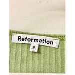Reformation  Percy Short Sleeve Knit Sweater Mini Dress Crocodile Green Women's S Photo 4