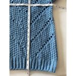 H&M S4 Baby Blue Crochet Knitted Oversized Slouchy Sweater Photo 6