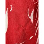 Vintage 70s Georgee Originals Button Front Red Floral Top Blouse Size Medium Photo 3